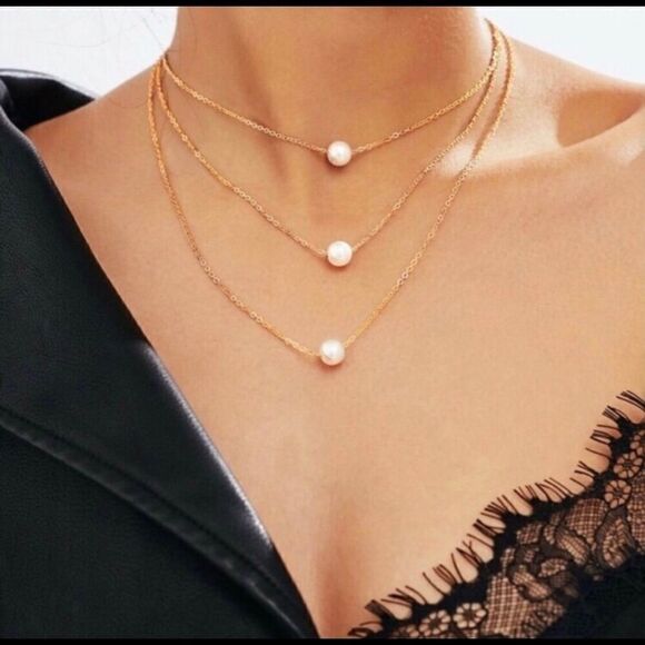 Multilayer Pearl Necklace Chic Versatile - Picture 10 of 10